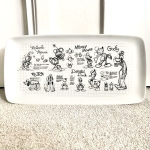 NWT Disney Sketch Book Sketch Rectangular Platter